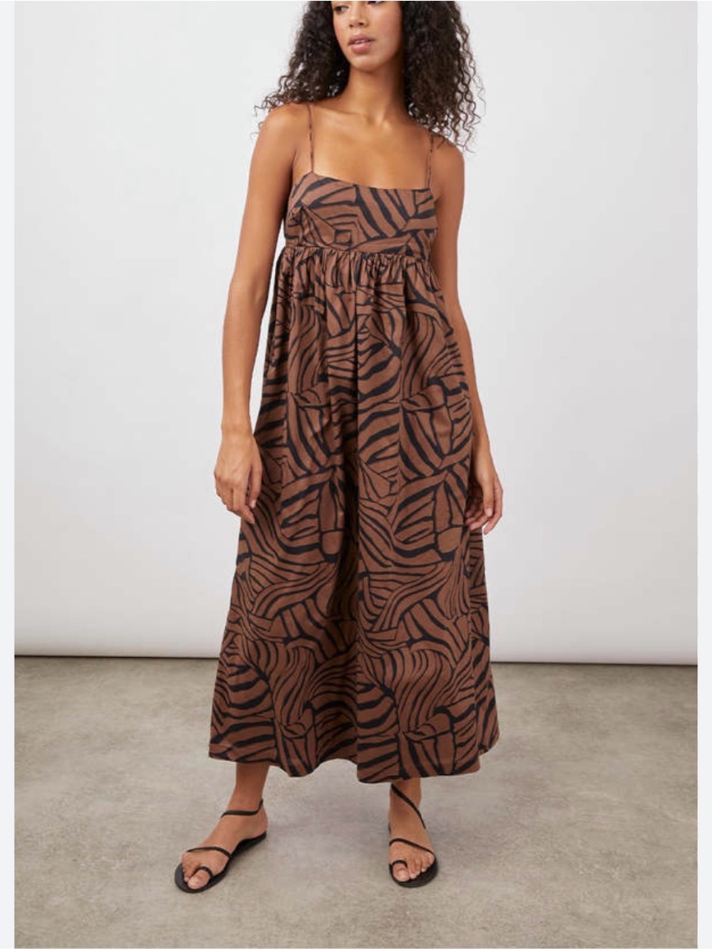 Rails Brown Lucille Moroccan Nights Maxi Dress, Size M, Color Brown/Black